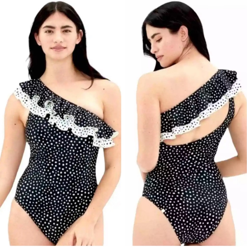 SummerSalt 12 The Ruffle Sidestroke Polka Dot Swim Suit